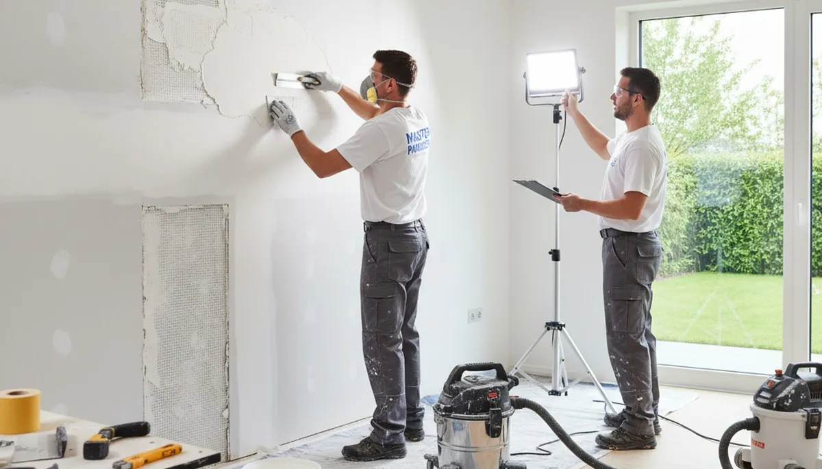 Professional drywall repair and wall restoration in Chandler, AZ home interior by expert painters