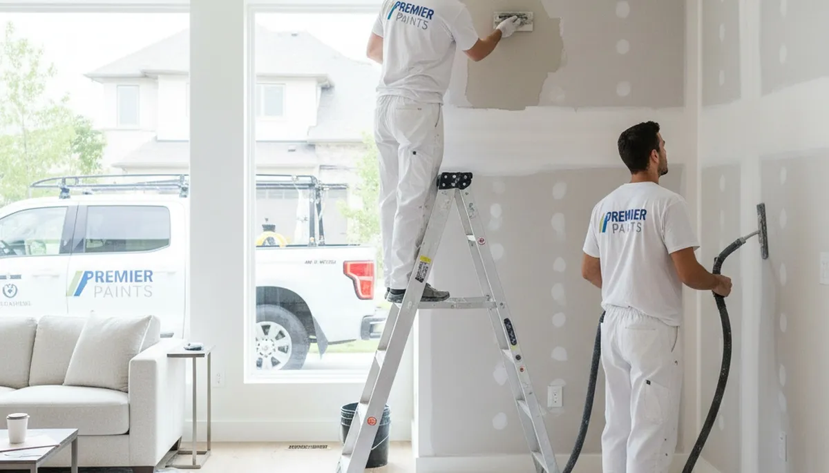 Professional drywall repair and wall restoration in Chandler, AZ home by expert painters