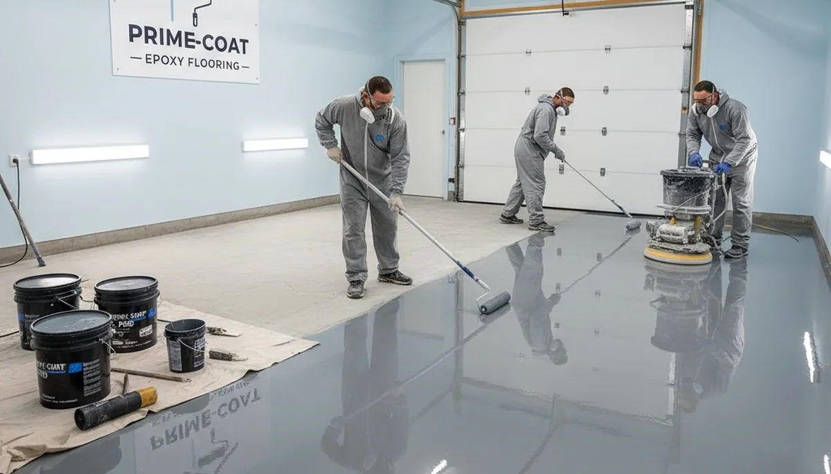 Professional epoxy garage floor coating in Chandler, AZ for durable, heat-resistant concrete surfaces